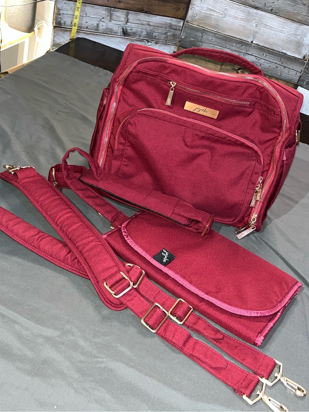 JuJuBe B.F.F Convertible Diaper Bag, Tahitian Red